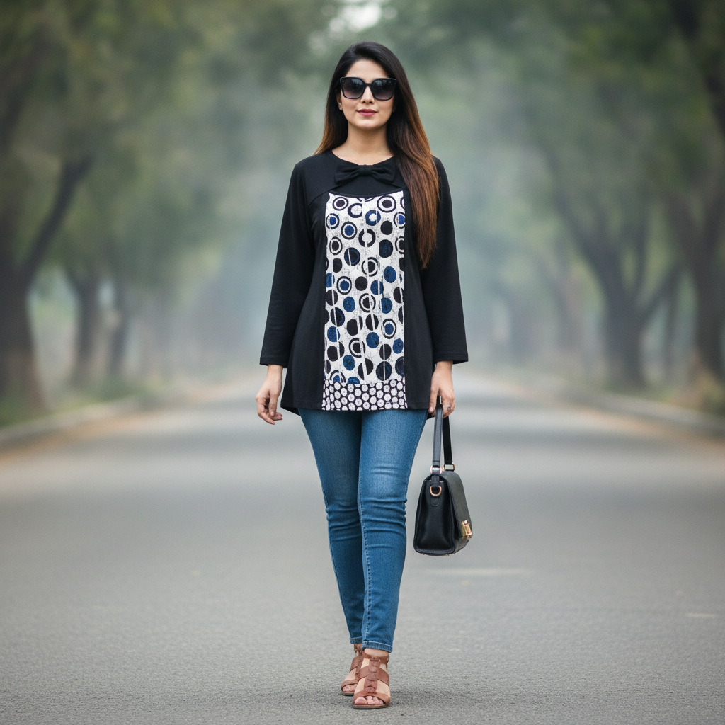 Jazz Min Viscose Printed Top