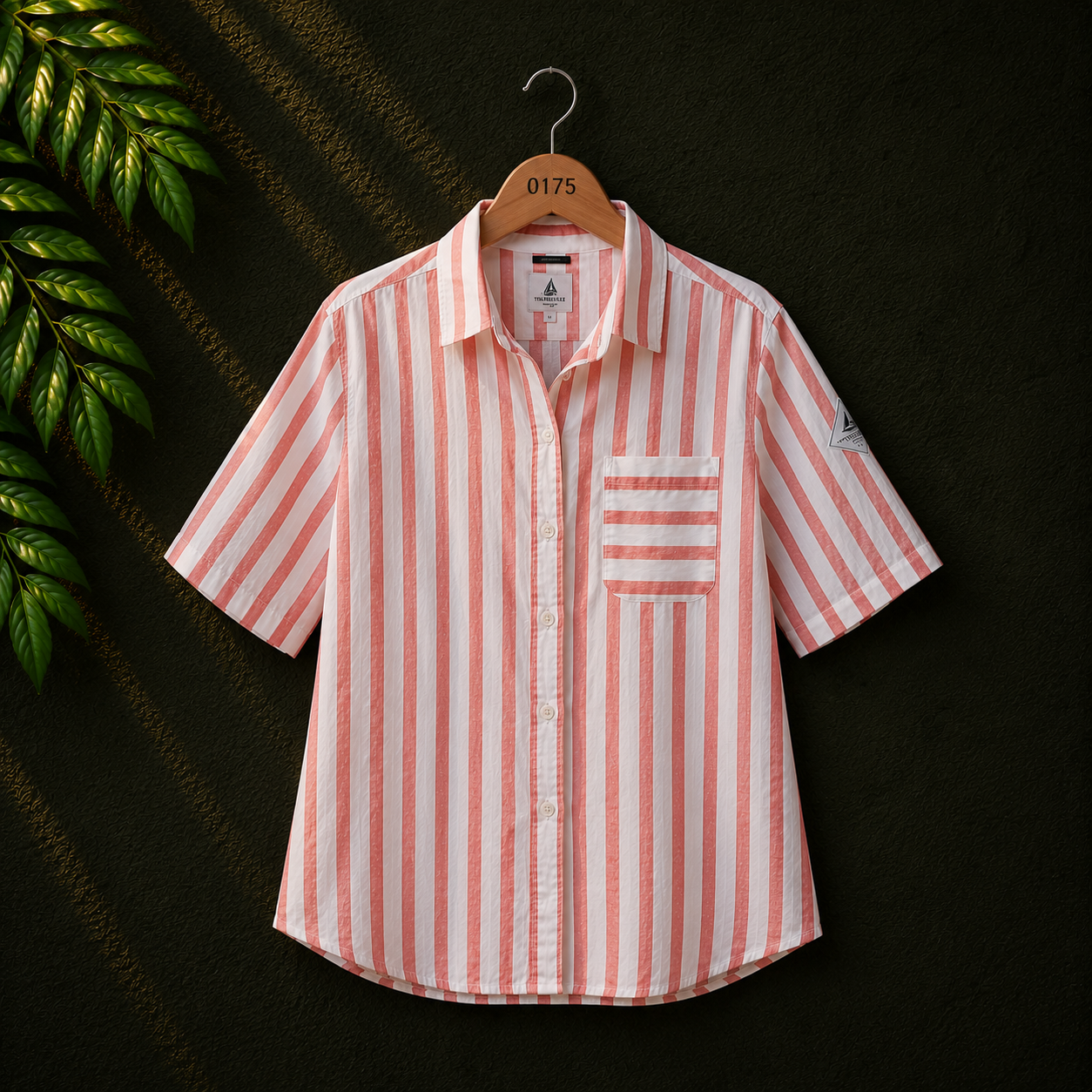 Navigazion Women's Pink Stripe Viscose Shirt