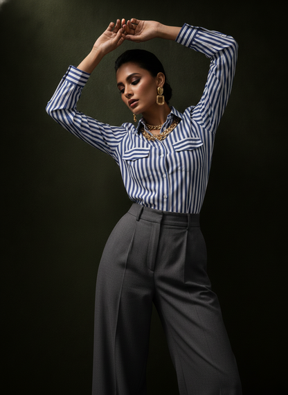 ZARA BASIC Floral V-Neck Viscose Blouse | BONNARE