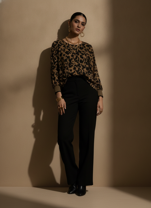 Garcia Animal Print Cotton Top | BONNARE