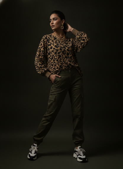 Garcia Animal Print Cotton Top | BONNARE