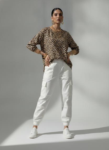 Garcia Animal Print Cotton Top | BONNARE