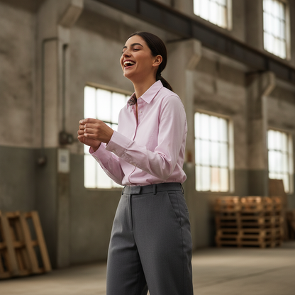 Eterna Classic Light Pink Cotton Shirt