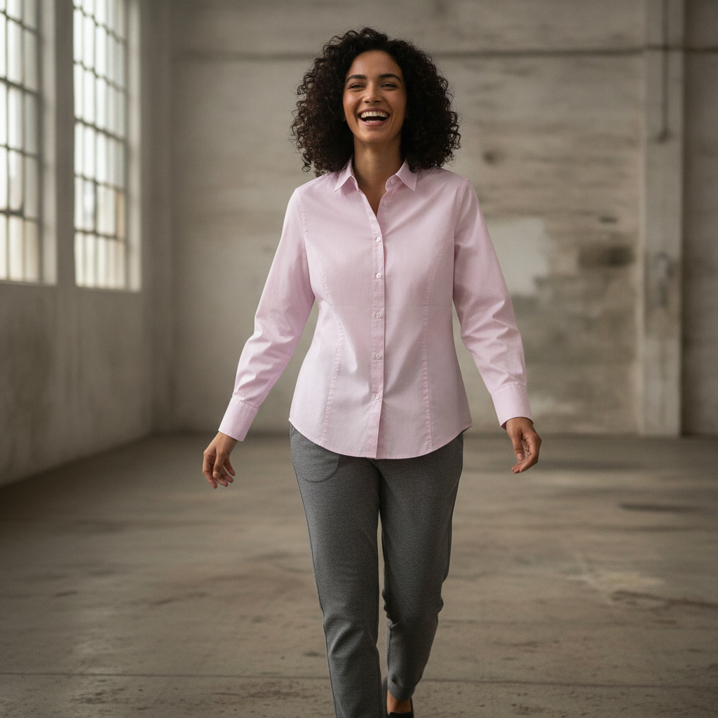 Eterna Classic Light Pink Cotton Shirt