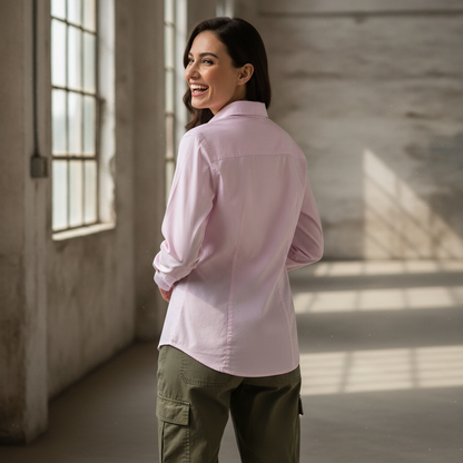 Eterna Classic Light Pink Cotton Shirt