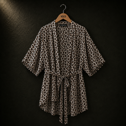 H&M Leopard Print Georgette Kimono for Women | BONNARE