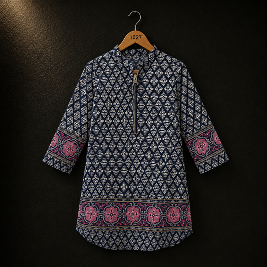 Jennifer Taylor Printed Viscose Long Kurti for Women | BONNARE