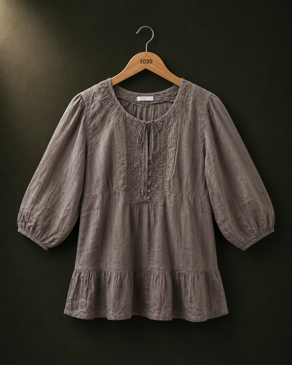 Promode Embroidered Cotton Peplum Blouse for Women | BONNARE