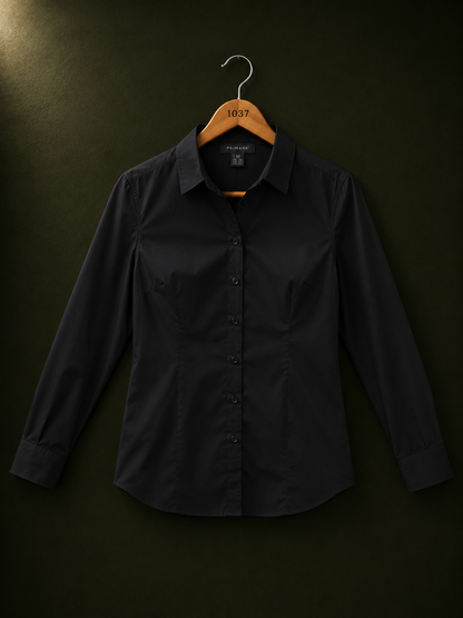 Primark Classic Black Cotton Shirt for Women