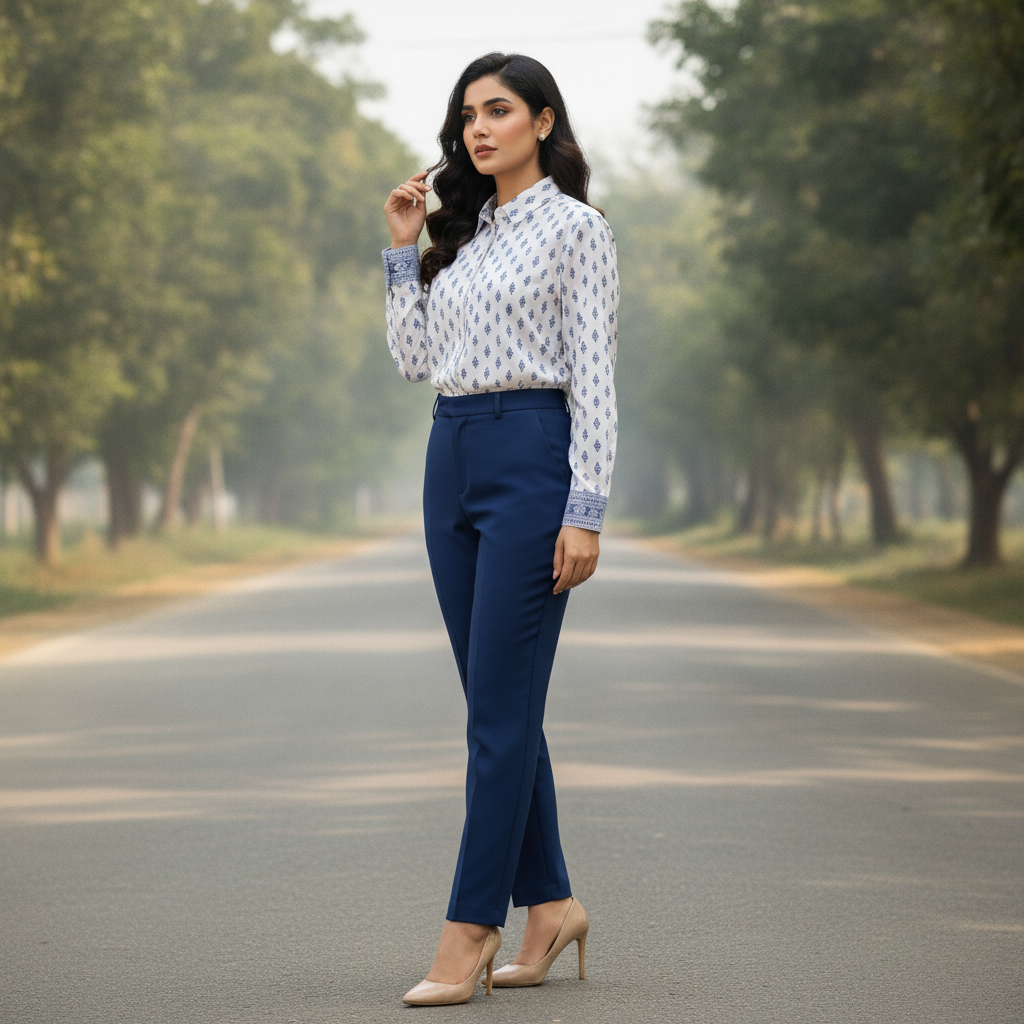 Pepe Jeans White Printed Cotton Shirt for Women | Casual Button Down