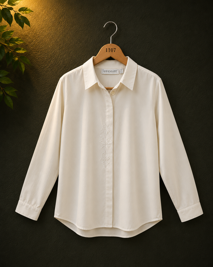 Annemrel Cream Viscose Women's Shirt