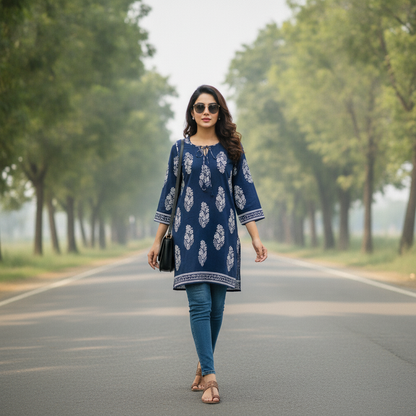 XI Cotton Printed Tunic