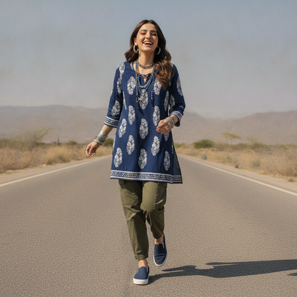 XI Cotton Printed Tunic