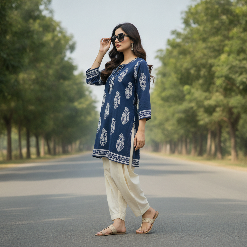 XI Cotton Printed Tunic