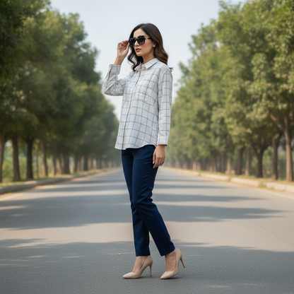 H&M Viscose Checked Shirt