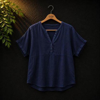 Benotti Cotton Navy Top