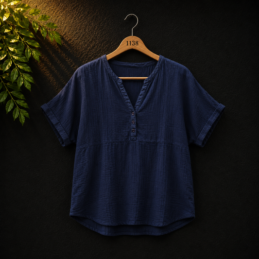 Benotti Cotton Navy Top