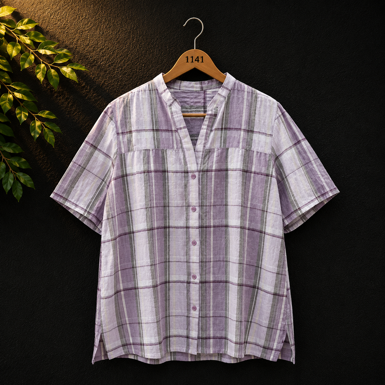 Bonnare Cotton Checked Top