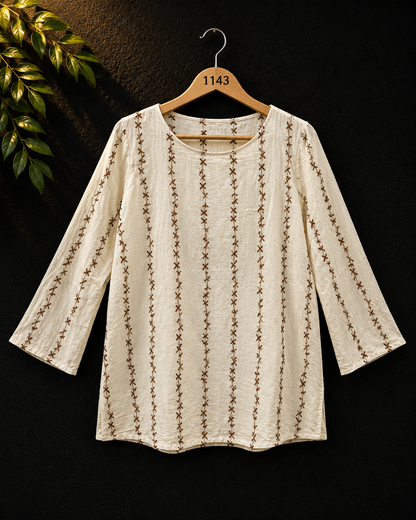 Bonnare Cotton Embroidered Top