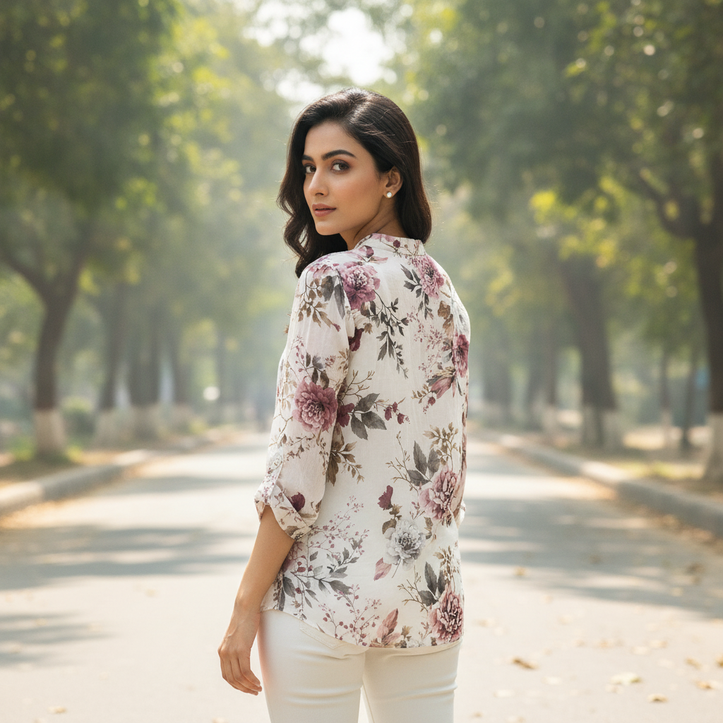 Mii Floral Viscose Blouse