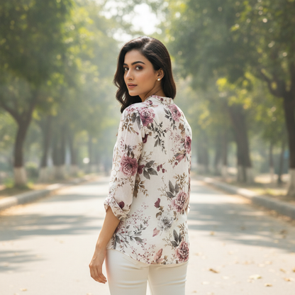 Mii Floral Viscose Blouse