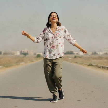 Mii Floral Viscose Blouse