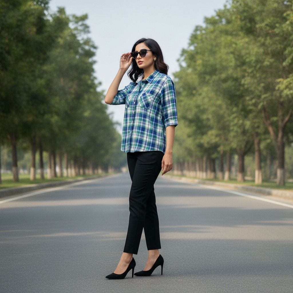 Canada Viscose Checked Shirt
