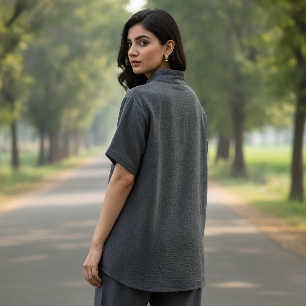 Bonnare Polyester Button Front Top