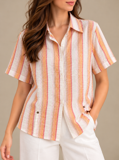 King Field Multicolor Striped Cotton Shirt for Women | BONNARE